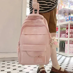 RED Girls college backpack 4207 GALAXY BAGS