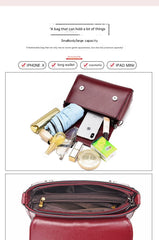 Elegant Black Leather Crossbody Bag 555-4