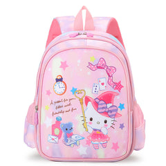 Pink Cartoon Kids Backpack with Fairy Tale Design