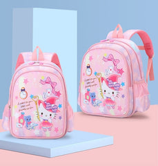 Pink Cartoon Kids Backpack with Fairy Tale Design