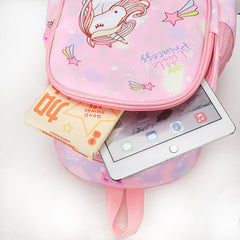 Pink Cartoon Kids Backpack with Fairy Tale Design