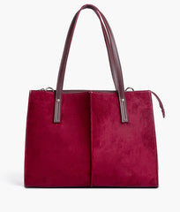Maroon Velvet Tote Bag 561 GALAXY BAGS