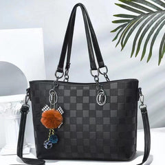 Black Leather Handbag for ladies 993-5