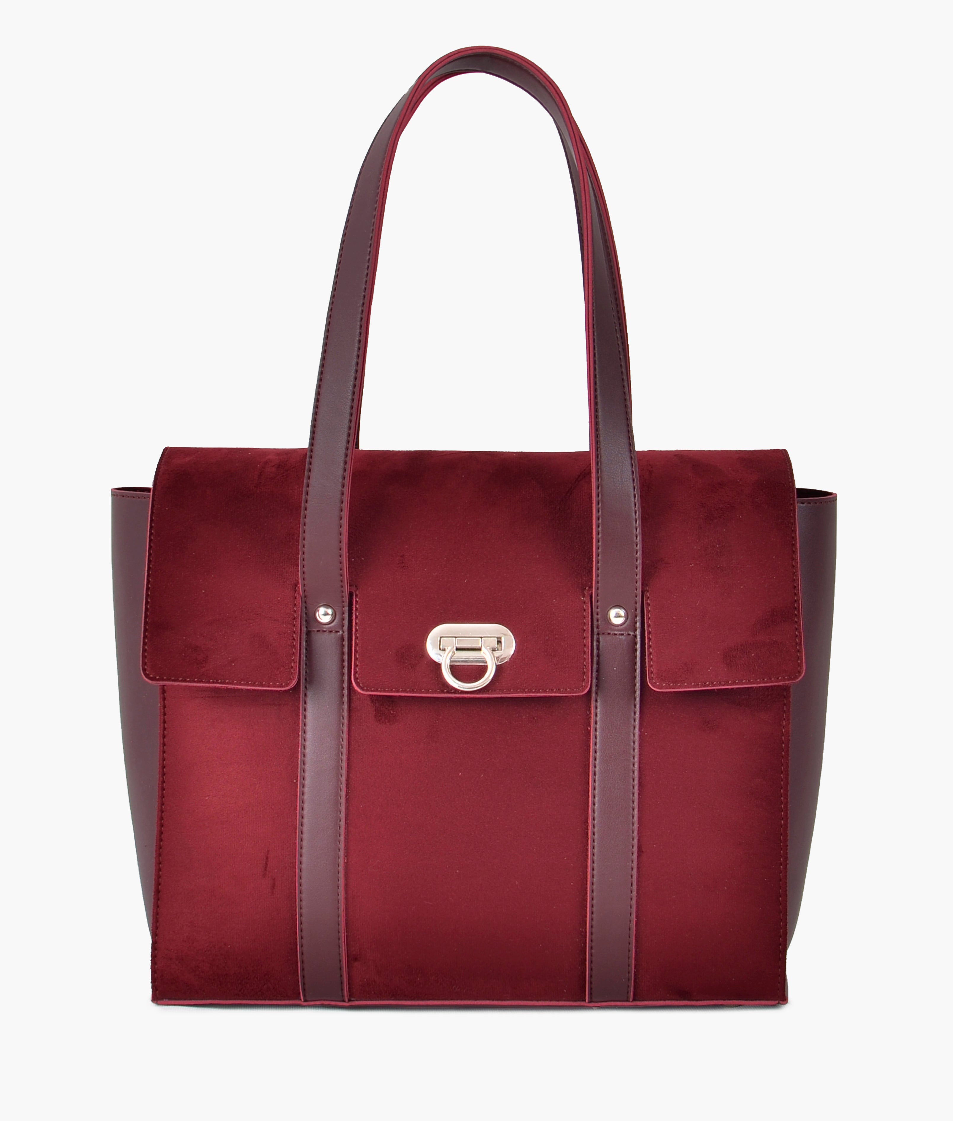 Maroon valvetHandbag For Girls 604
