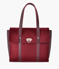 Maroon valvetHandbag For Girls 604