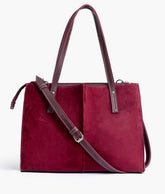 Maroon Velvet Tote Bag 561 GALAXY BAGS