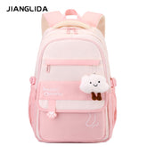 Kids' School Backpack without KeyChain - Cute Plaid Design for Girls ZK402 ( Best For Playgroup to 4th Class)
