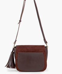 Brown valvet Handbags For Girls 607 GALAXY BAGS