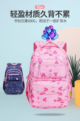 Kids' Blue Cartoon Backpack for Girls - Spacious School & Daypack HD11796 ( Best For Playgroup to 3rd Class)