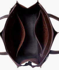 Brown Velvet Tote Bag 561 GALAXY BAGS