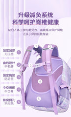 Kids' School Backpack without KeyChain - Cute Plaid Design for Girls HD0017 ( Best For Playgroup to 3rd Class)