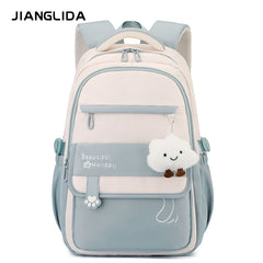 Kids' School Backpack without KeyChain - Cute Plaid Design for Girls ZK402 ( Best For Playgroup to 4th Class)