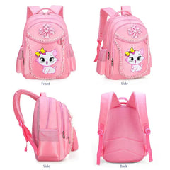 3 Pieces Trolly Pink Cat Children Backpack School Bags for girls 4136-1 GALAXY BAGS