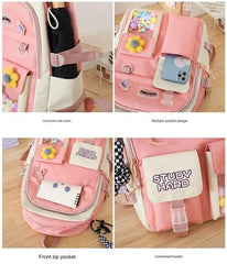 White Backpack For Girls 4240 GALAXY BAGS
