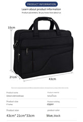 Men's briefcase oxford cloth waterproof laptop bag large capacity multi-layer business crossbody bag