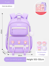 Kids School Backpack with Cartoon Pins & Multiple Compartments HD0020