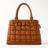 Trendy Bubble Quilted Leather Handbag – Luxury Style on Sale A002