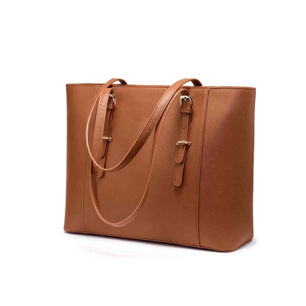 MUSTARD LAPTOP SHOULDER BAG TOTE BRIEFCASE, FIT 15.6 INCH 107