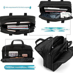 Men's briefcase oxford cloth waterproof laptop bag large capacity multi-layer business crossbody bag