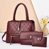 Maroon 3 in 1Handbag For Girls 207-2