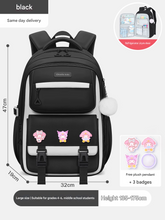 Kids School Backpack with Cartoon Pins & Multiple Compartments HD0020