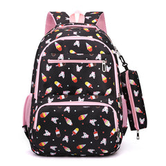 3pcs Ice Cream Pattern Fashionable Backpack With Shoulder Bag And Coin Purse