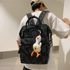 Student Schoolbag Double Back College Style Casual Portable Large Capacity Backpack ZK419
