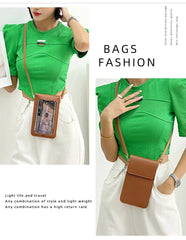 Touch Screen Ladies Cell Phone Wallet PU Leather 560-3 GALAXY BAGS