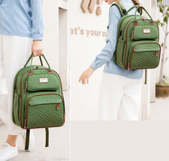 Grey Baby Nappy Diaper Backpack, Foldable Stroller Bag USB Changing Bags Mosquito Net 4122 GALAXY BAGS