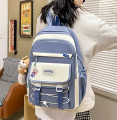 4 pcs Set Girls Backpack Large Capacity School College Travel Bag W16 GALAXY BAGS