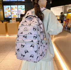 Junior High School Student Schoolbag Cartoon Print High-Looking Sweet Girl Backpack Multi-Layer ZK433