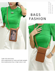 Touch Screen Ladies Cell Phone Wallet PU Leather 560-3 GALAXY BAGS