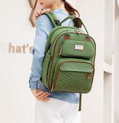 Black Baby Nappy Diaper Backpack, Foldable Stroller Bag USB Changing Bags Mosquito Net 4122 GALAXY BAGS