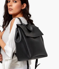 Black Women Leather Backpacks For women 557 GALAXY BAGS