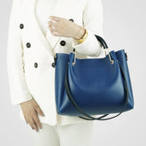 Blue 2 in 1 Ladies Tote Bag 8850-2 GALAXY BAGS