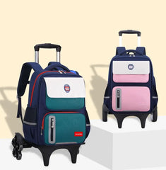 Blue & Pink Student School Bag For Kids 4155 GALAXY BAGS