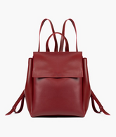 Maroon Women Leather Backpacks 557 GALAXY BAGS