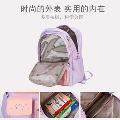 Pastel Dream Backpack – Cute School Bag for Girls with Stylish Design | HD0022 ( Best For Playgroup to 3rd Class)