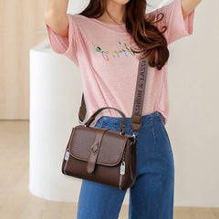 New Fashion Solid Color Small Square Handbag Crossbody Versatile Lightweight 8219-0181