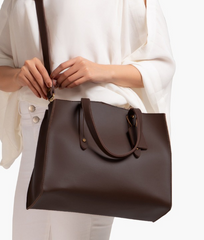 Coffee Handbag For Girls with model
