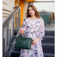 Grey Purpul Handbag For Girls 609 GALAXY BAGS