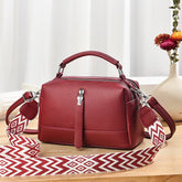 Elegant Tan Leather Handbag with Adjustable Strap & Multiple Pockets 8910