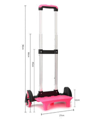 Pink Kid Trolley For Backpack And School Bag Luggage For Children 2 Wheels Expandable Rod High Function Trolly Chariot 156 GALAXY BAGS