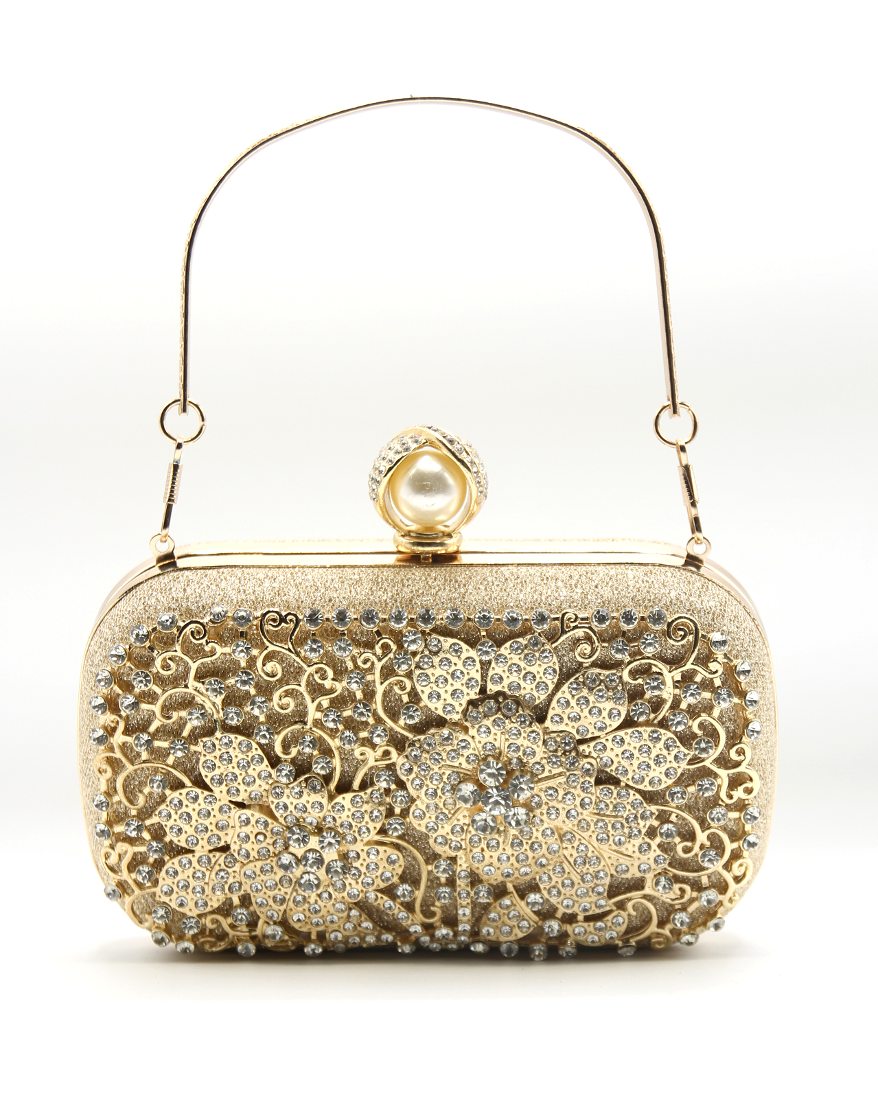 Golden Latest Stylo Bridal Clutch For Women 5002 GALAXY BAGS