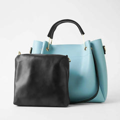 Light Blue 2 in 1 Ladies Tote Bag 8850-2 GALAXY BAGS