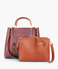 Maroon 2 in 1 Ladies Tote Bag 8850-12 GALAXY BAGS