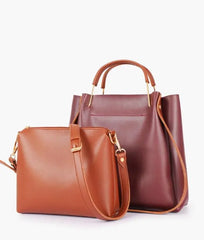 Maroon 2 in 1 Ladies Tote Bag 8850-12 GALAXY BAGS