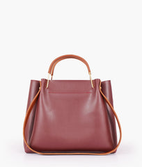 Maroon 2 in 1 Ladies Tote Bag 8850-12 GALAXY BAGS