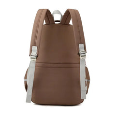 Maroon valvet & Leather Backpacks For women-Chic Zipper Closure Backpack 557-2 GALAXY BAGS