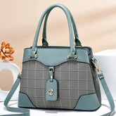 Girls Check Leather Handbags